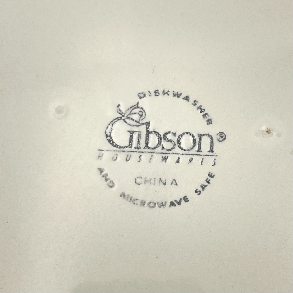 Vintage‎ 1990s Gibson Oceanside Blue Green Stripe Dinner Plates Set of 2 - Picture 11 of 14